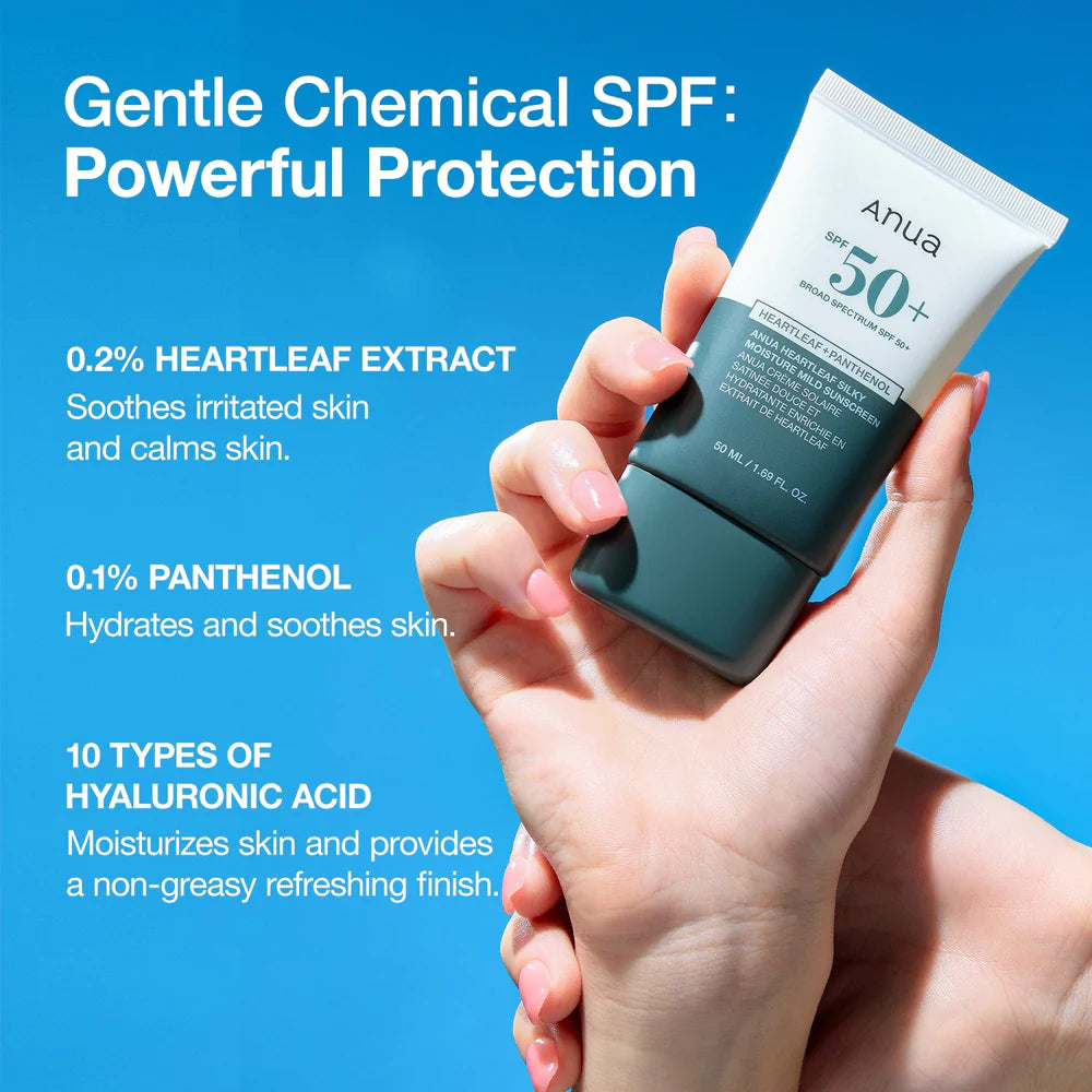 Anua Heartleaf Silky Moisture Sun Cream SPF 50+ PA++++