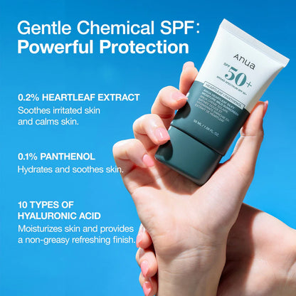 Anua Heartleaf Silky Moisture Sun Cream SPF 50+ PA++++